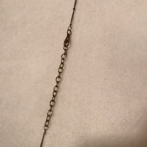 Alt’d State necklace in EUC, bronzed finish with medallion of green&brown gems🍀 - Picture 6 of 6